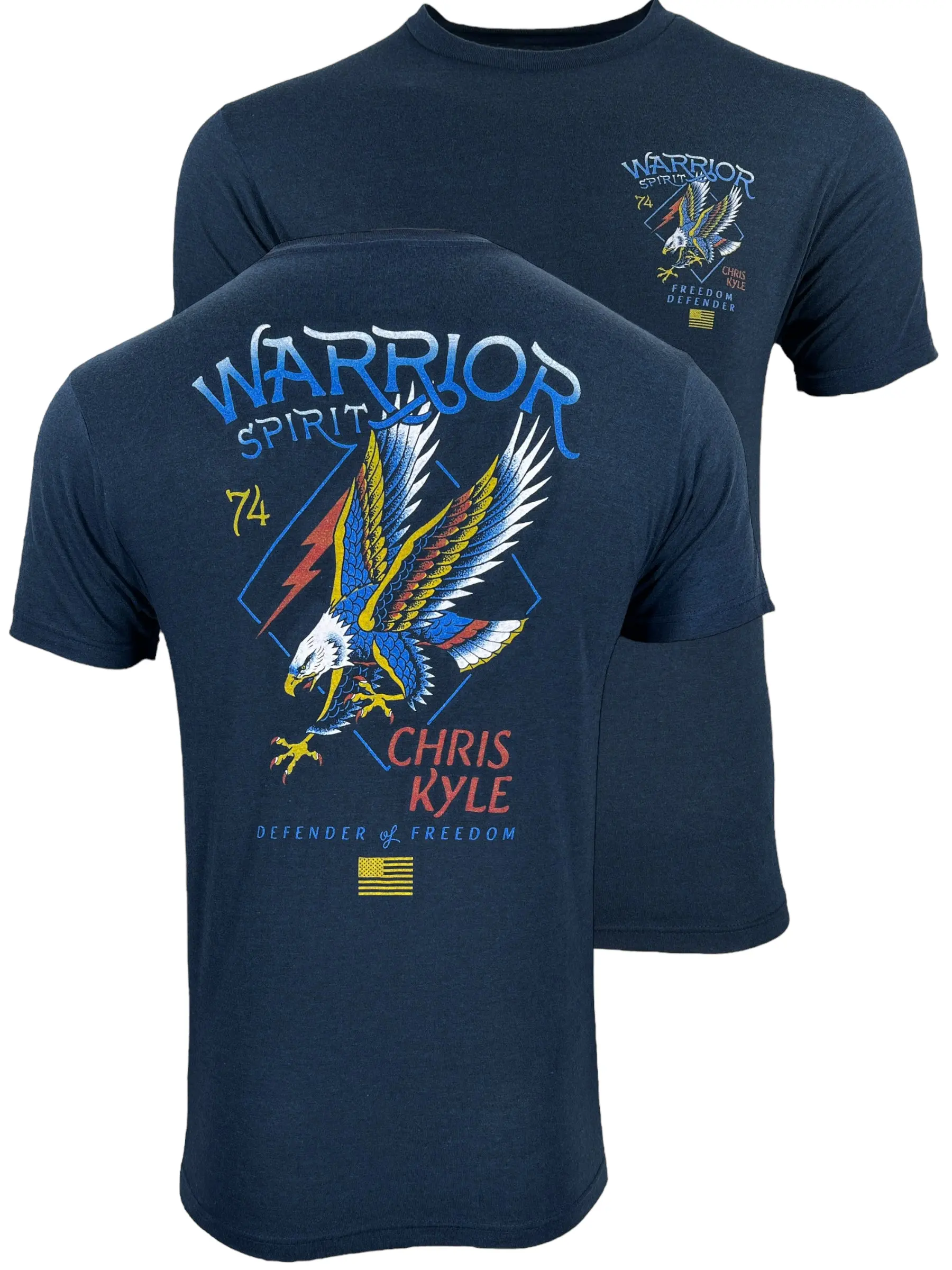 Men's Howitzer Style 100% Cotton Crew Neck Dare Series Short-Sleeve Graphic T-Shirt - Chris Kyle, Military Grunt MFG, Casual, Hand-Drawn Print, Long Lasting Durability, Machine Washable, All Seasons, Charity Support (For Veterans)
