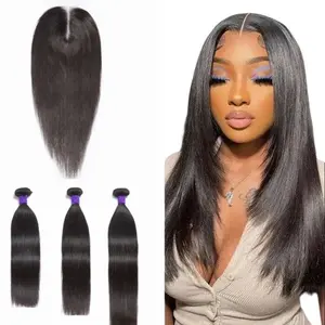 LUVME Upgraded 13A 100%  Virgin Remi Human Hair (100+/-5g) Dye. Perm. High-End Salon Hair Body Wave Deep Wave Silky Straight Messy Burmese Curl Bundle S+