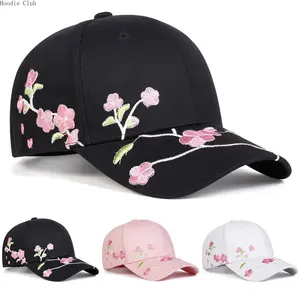 Unisex Peach Blossom Embroidered Baseball Cap • Adjustable Outdoor Sport Sunscreen Hat • Lightweight for Spring, Autumn, Travel, Beach & Vacation with Rhinestone Logo safety bag figure skating Playing Card Fedora Newsboy Men's Straw Sun reusable duckbill