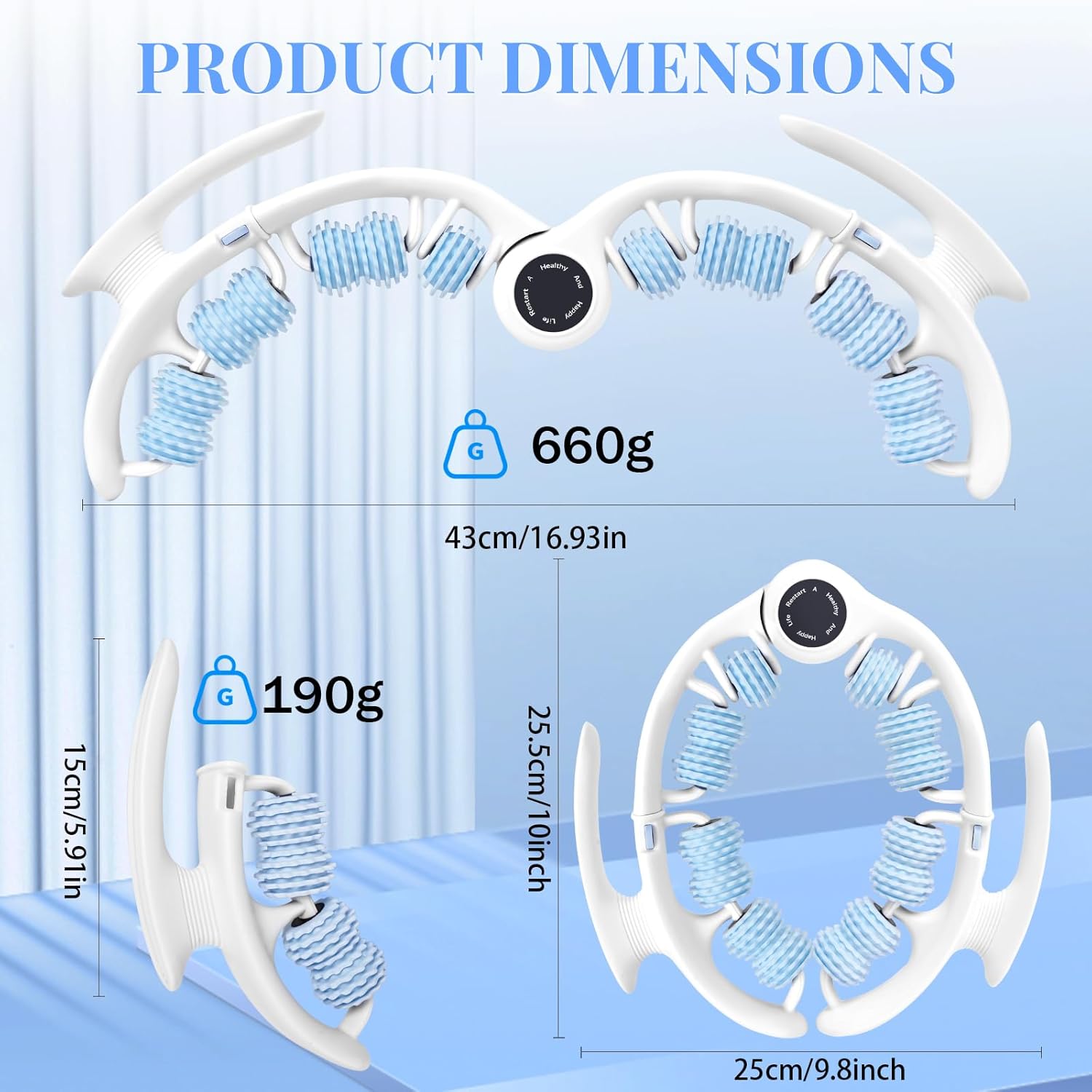 Push-Pull Roller for Thigh, Calf, and Waist – Your Ultimate Deep Tissue Pain Relief & Body Sculpting Tool! Perfect for Pilates and Yoga, this versatile roller enhances flexibility, accelerates muscle recovery, and is ideal for home workouts