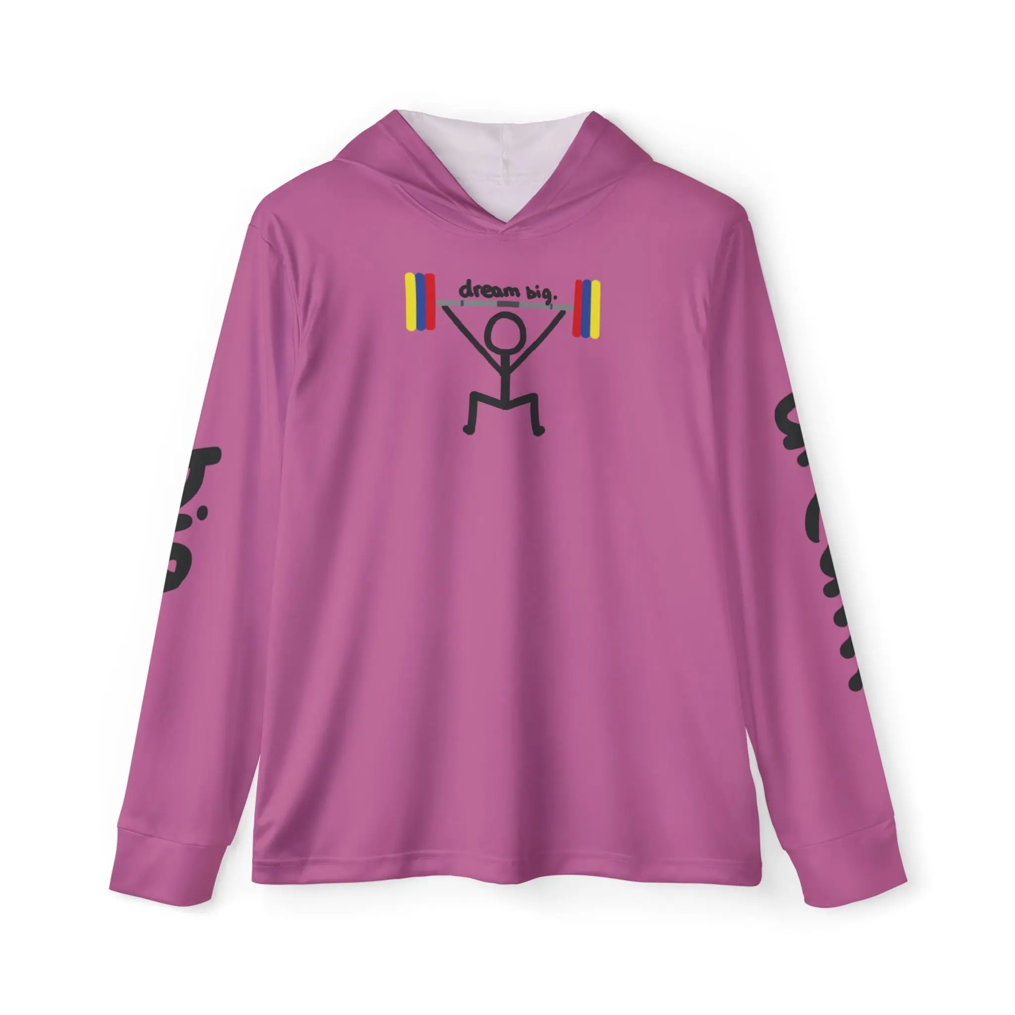 Weightlifter's Dream Big Warm up Hoodie (light pink)