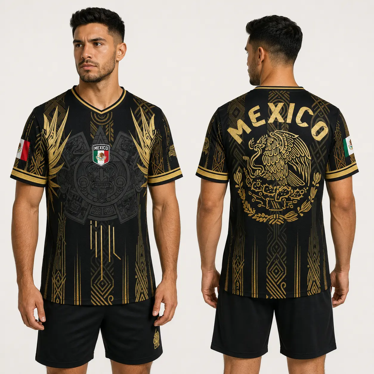 Men's Mexican Aztec Soccer Jersey - 2026 Mexico Football Jersey, Ideal Gift for Fans, Game Day Outfit Top, Mexico 2026 Jersey