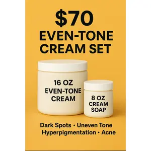 Even-Tone Body Duo – 16 oz Cream + 8 oz Cream Soap (Dark Spots & Uneven Tone)
