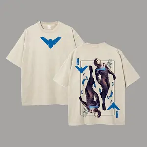 Nightwing Print Cotton T-shirt, Vintage Graphic Tee, Fashion Cotton, Full Colors, Full Sizes, For Men, For Women
