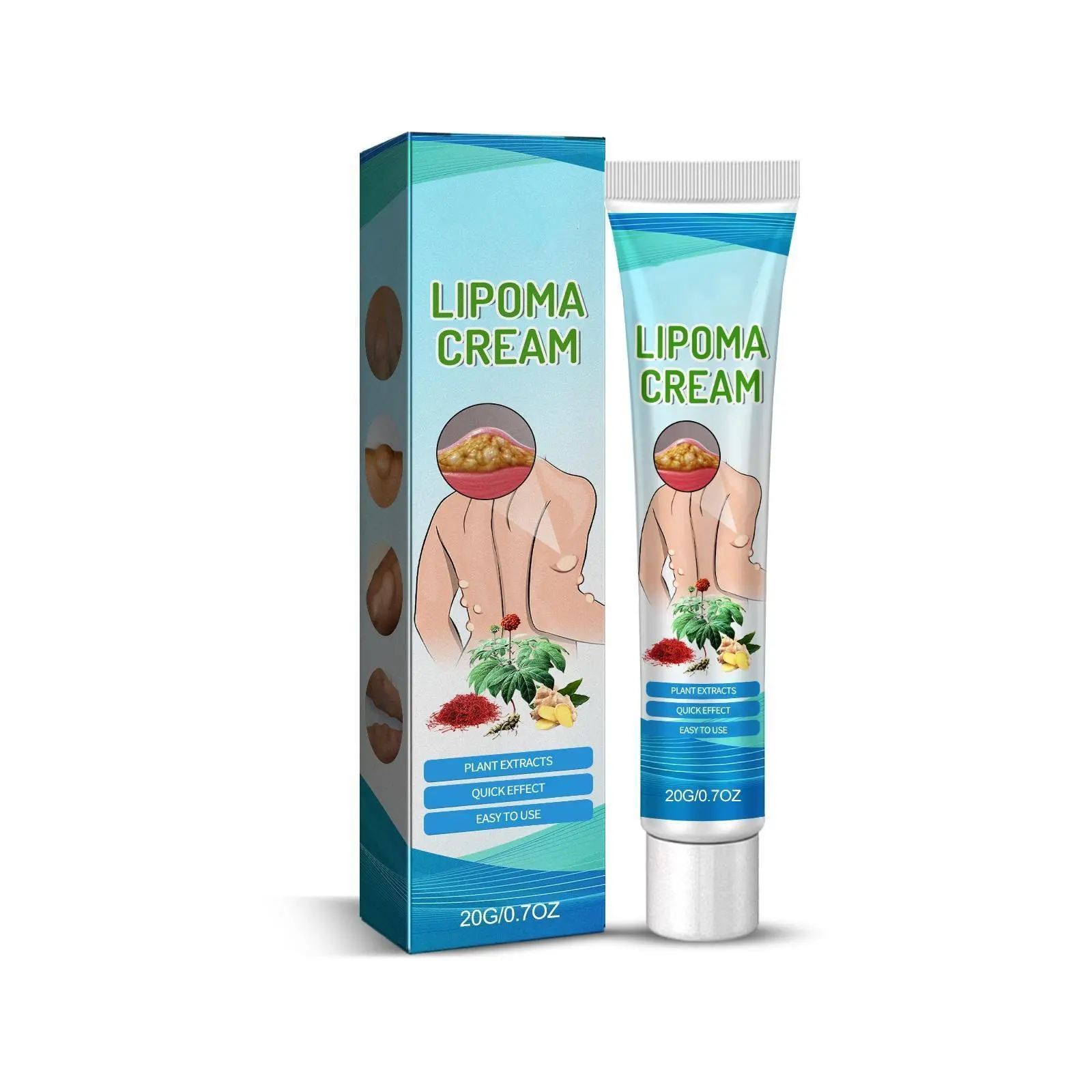 Lipoma Cream, Ginger & Safflower Massage Balm for Soothing Care, Daily Body Comfort, Lightweight & Non-Greasy Formula, 1 Tube, 20g