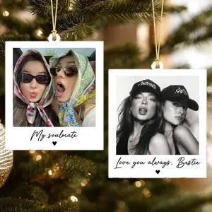 Personalized Best Friend Ornament 2025, Custom Photo Best Friend Gifts, Christmas Bestie Ornament