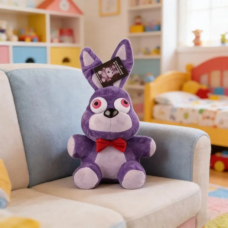 Freddy Bonnie Stuffed Animal, Party Favor Gift, Holiday Party Ornament, Home Decor, Funny Gathering Toy for Kids