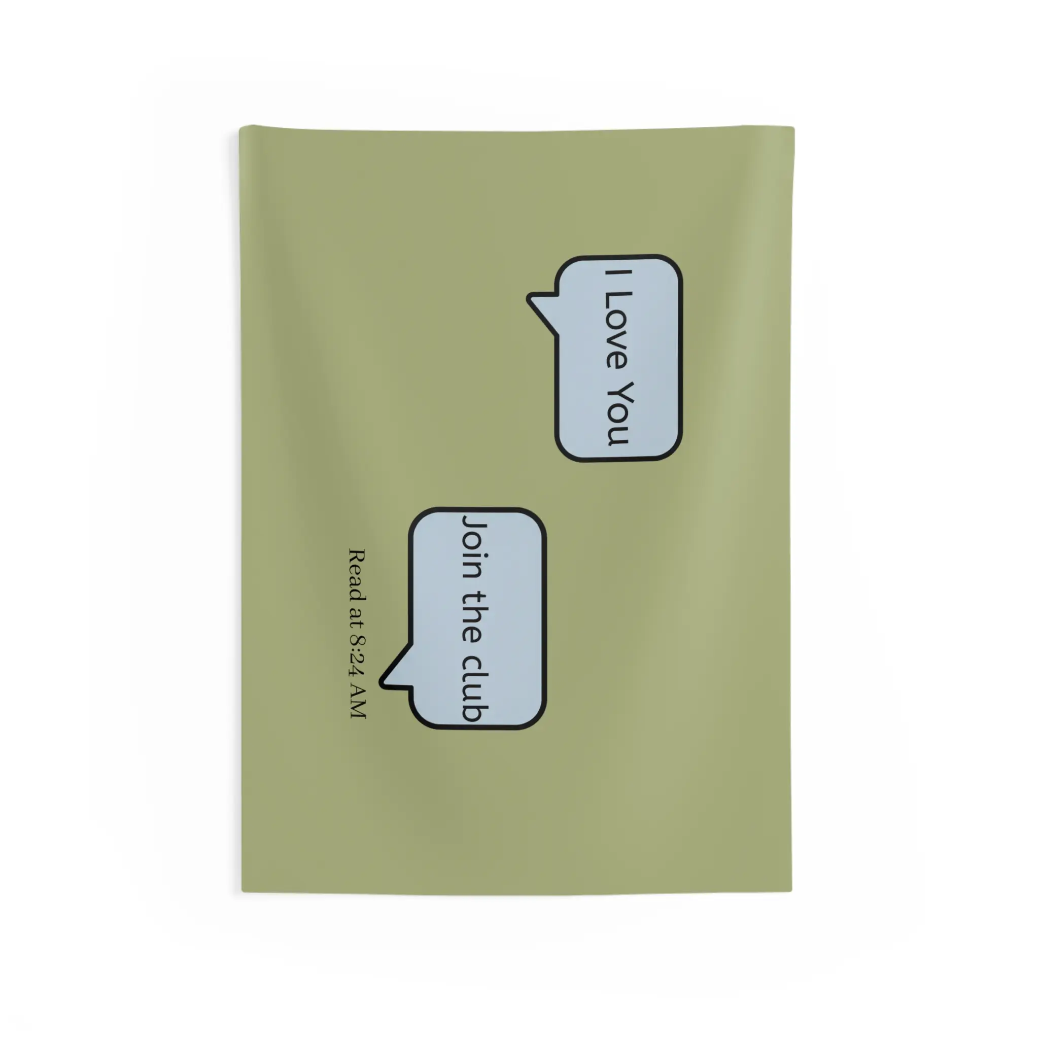 Text Message Bubbles Indoor Wall Tapestry | I Love You, Join the Club