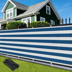 Privacy Fence Screen 6x50FT - Heavy Duty HDPE Outdoor Privacy Screen with Grommets & Zip Ties, 85% Privacy Blockage Breathable Striped Fence Cover for Deck Patio Garden Backyard (Multiple Sizes Available: 3x10FT, 4x32.8FT, 4x50FT, 6x50FT)