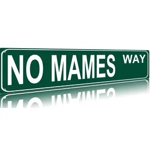 Funny Vintage Sign No Mames Way Aluminum Sign Street Sign Retro Metal Sign for Home Bar Coffee Garden Indoor Ourdoor Room Decor Gift 4"×16"