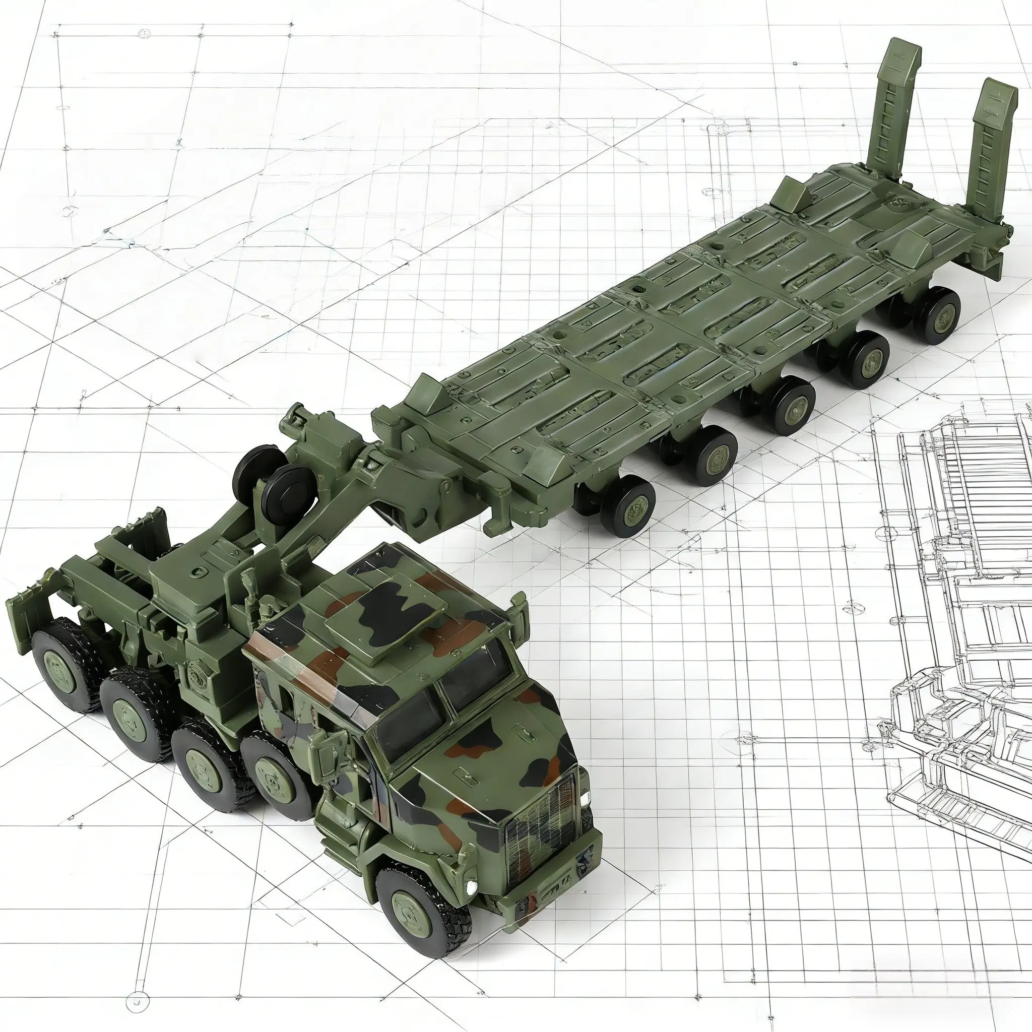 1:72 Scale Military M1070 Transport Truck Assembly Model, Model Car Kit, Diy Collectible Model, Replica for DIY Building & Collection, Display Piece for Shelf Decor & Hobby Showcase, Birthday Christmas Gift for Men, Boys & Collectors
