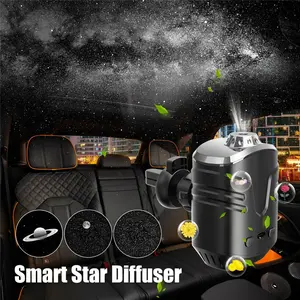 Car Air Freshener RGB Starry Sky Top with Multi-Function Aromatherapy Essential Freshener Diffuser Accessories LED Ambient Light