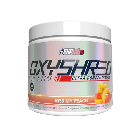 OxyShred Non-Stim Pre-Workout Powder - Caffeine-Free Energy & Focus Support - No Jitters, No Crash - Zero Sugar & Vegan - Pre-Workout for Evening or Anytime Training