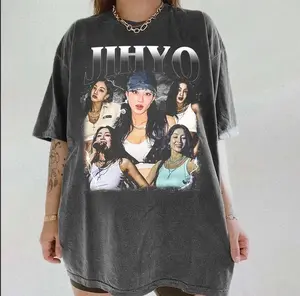 Jihyo Vintage 90s Style Graphic T-Shirt Kpop Fan Merchandise
