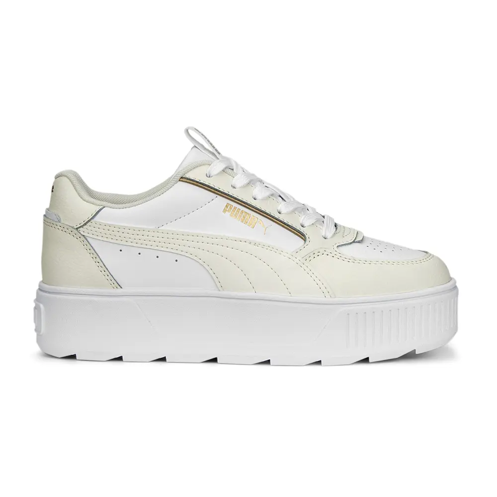 PUMA Womens Karmen Rebelle Cout Perforated Platform Sneakers Shoes Casual - White