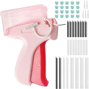 Mini Stitch Gun Kit, Quick Clothing Fixer with Needles & Fasteners & Buttons, Generic Tagging Gun for Clothing, Quick Repair Handheld Quick Stitch Sewing Gun with Storage Function