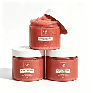 3 Pack VB Azucar Glow Radiant Sugar Facial Scrub 100g Each, Moisturizing Face Cleanser Containing Natural Exfoliating Granules, Mild Facial Exfoliating Scrub to Soften Skin & Refine Uneven Skin Texture