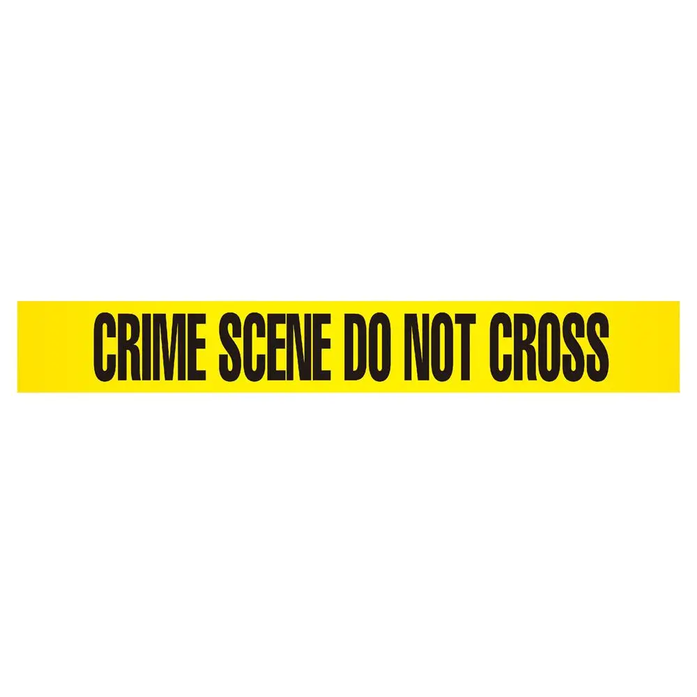 (12-Pack) Smooth High Vis. Safety Warn. Crime Scene Do Not Cross Yellow Polyethylene Tape Roll, 656ft Long Car Exterior Reflective Strip for Construction Zones & Traffic Control