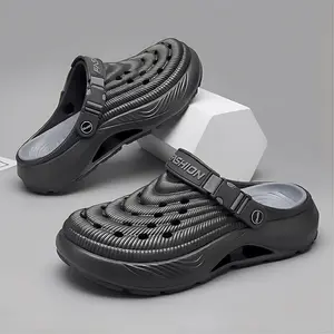 Ubetif Summer Men's Clogs Outdoor Thick Sole Non-Slip Odor Resistant Durable Quick Drying Soft Beach Sandals.Versatile Travel Beach Casual breathable Sandals, All Seasons tiktokshopspringglowup