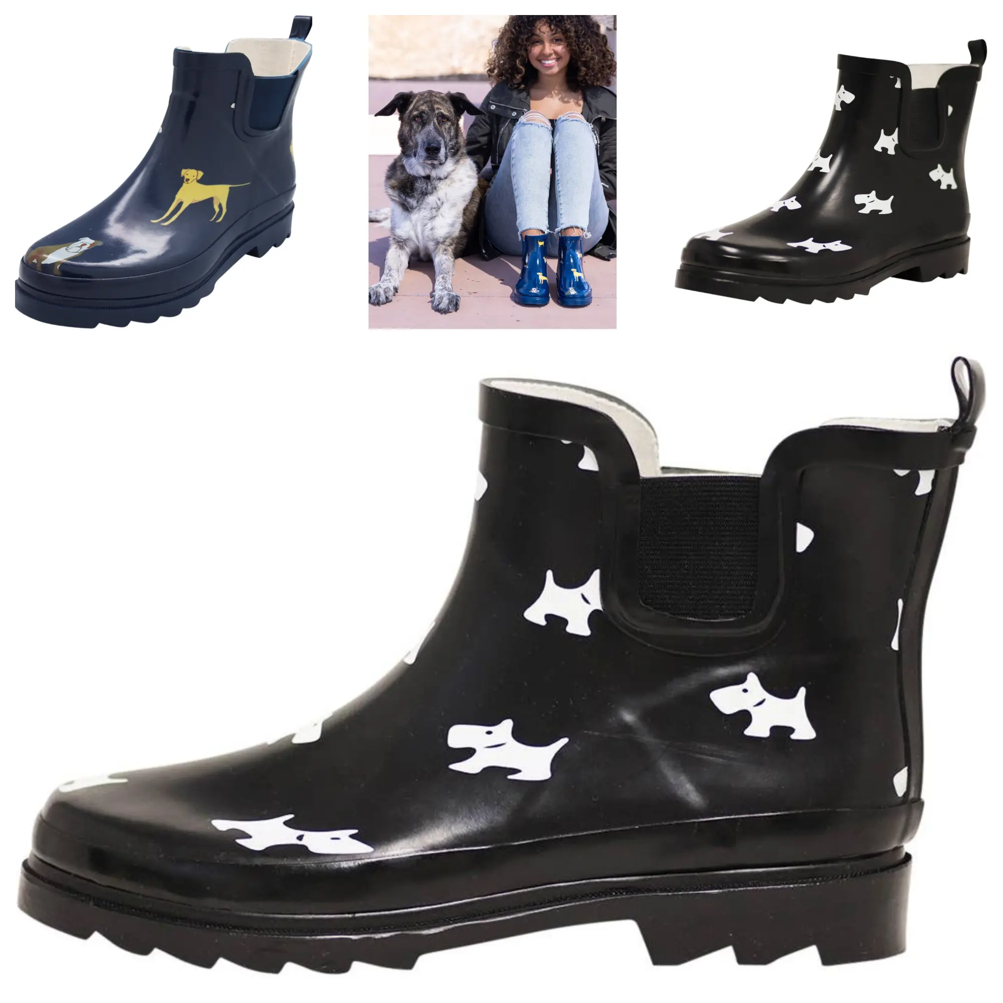 NORTY Womens 6 Inch Chelsea Ankle Rain Boot 42229 Gloss Finish