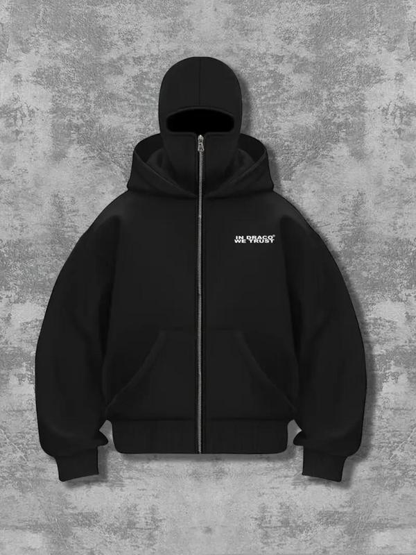 Men's Hip Hop Hoodie, Warm and Comfortable, Gun Pattern Print, Pullover Barakabra Jacket, Fall & Winter Fashion