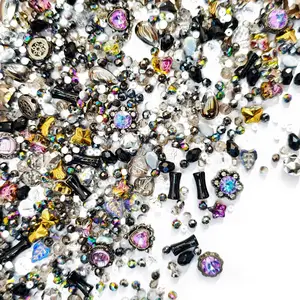 B514]Tiny Midnight Aurora DIY Beads DIY Charms Set