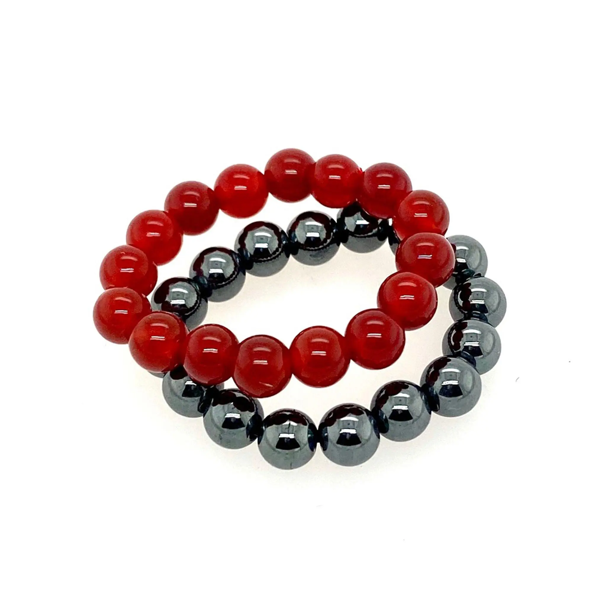 Alkeme Set of Two Gemstone Stretch Rings