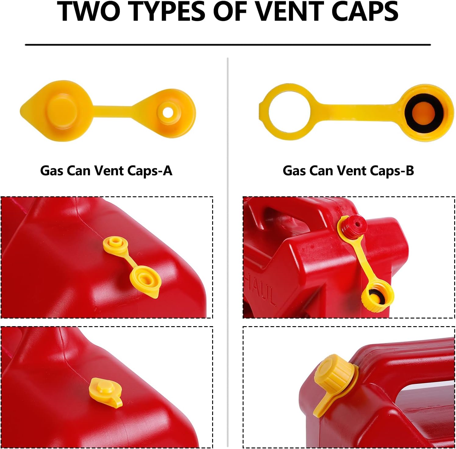 Gas Can Spout Replacement, Gas Can Nozzle Replacement (3 Kits-Yellow). for 1/2/5/10 gallon gas cans. Upgraded replacement gas can spout with flexible nozzle, vent cap, thick rubber pad, spout cover