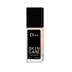 Ditu Lightweight Flawless Foundation Liquid, One Stroke Conceal & Radiate, Nourishing Blend, Light to Medium Coverage, #03 Medium Tan, 1 Ounce
