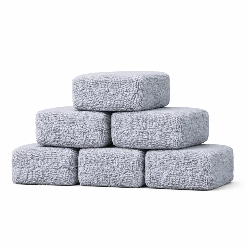 Chemical Guys Mini Microfiber Applicator Pads, 6-Pack Soft Gray Foam Construction Pads for Car Detailing Must Haves, Wax/Sealant Application, Even Coating & Smooth Finish (Automotive Washing & Maintenance Accessories)