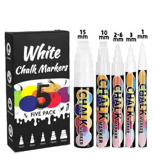 Liquid Chalk Markers, Washable Erasable Dust-Free Chalk Pens, Artist Drawing Pen, Ideal for Fluorescent Boards, Blackboards, Advertising, DIY Drawing