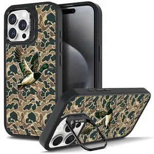 camouflage duck stylish Phone Case For iphone 16 15 14 13 12 PRO PLUS MAX Gift Ideas Anti-drop Cellphone Protective Shell With Ring Stand Magsafe Tough Shockproof Mobile Phone Cover