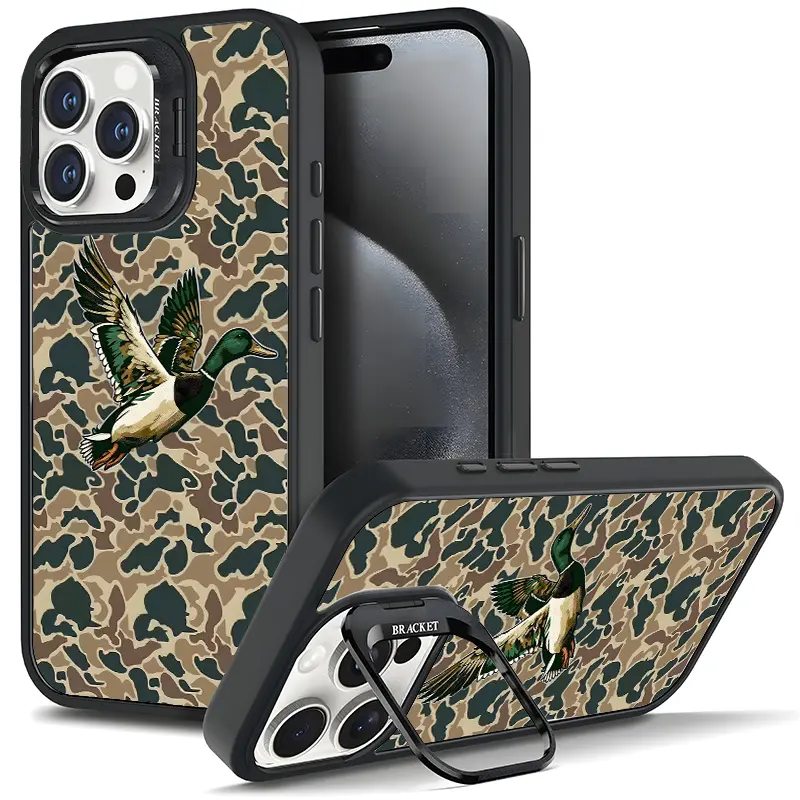 camouflage duck stylish Phone Case For iphone 16 15 14 13 12 PRO PLUS MAX  Gift Ideas Anti-drop Cellphone Protective Shell With Ring Stand Magsafe  Tough Shockproof Mobile Phone Cover - TikTok Shop
