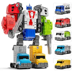 City Vehicle Transformer Robot Toy, Building Block Toy, Educational Toy, Holiday Gift Toy