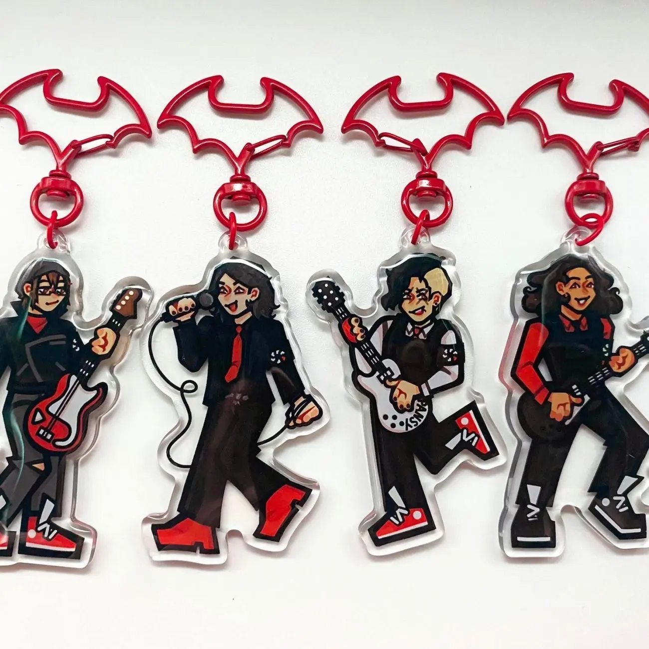 4 ops My Chemical Romance Acrylic Keychains