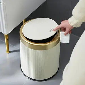 Light Luxury Large Capacity Home Trash Can, Trash Storage Can, Durable Garbage Bin with Dual Bucket Design, Sealed Anti-Odor Feature, Ideal for Kitchen Living Room Bathroom