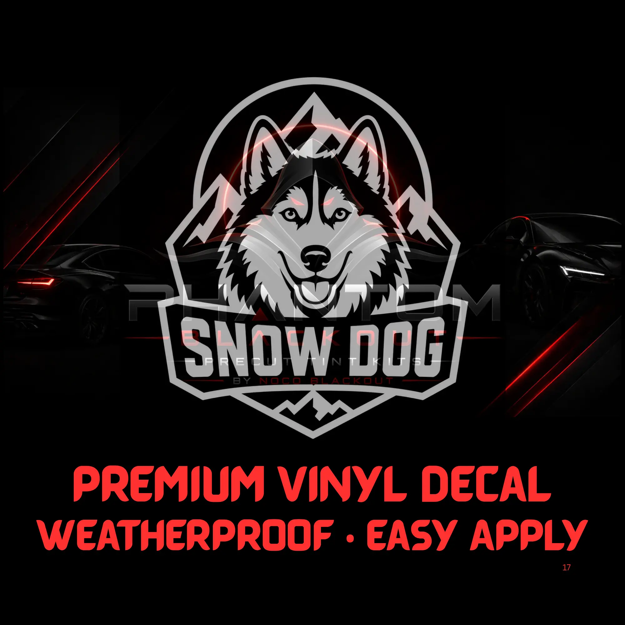#071 - Snow Dog Husky Vinyl Decal