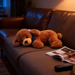 Realistic High-Quality Plush Puppy Toy, Soft Cute Teddy Dog Stuffed Animal, Perfect Gift for Kids and Dog Lovers, Creative Holiday Present