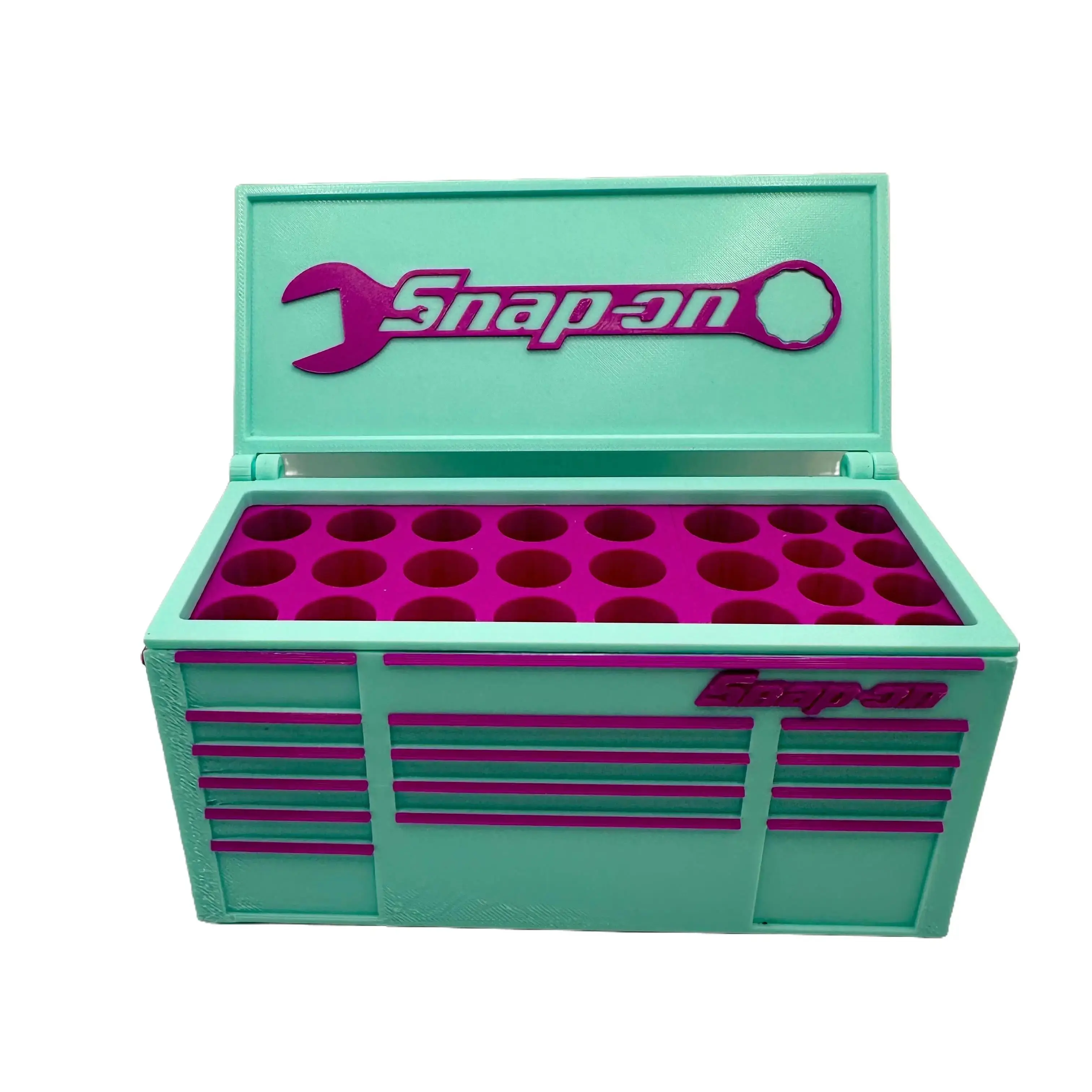 SNAP ON Desk Organizer - Cute Office Supplies for Work, Table Organizers with Pencil Paintbrush Holder, Art Lovers' Craft Tool Chest, Stationery Storage, Office Desk Accessories