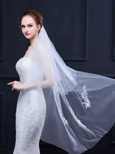 Soft Tulle Double Layer Veil, Bridal Headwear for Lawn Weddings, Elegant Bridesmaid Dress Accessory, Perfect for Special Occasions