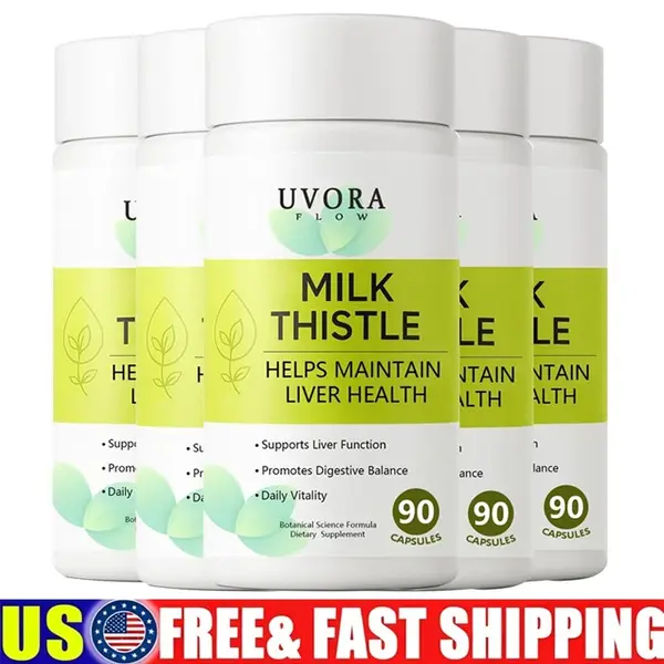 5x Uvora Milk Thistle Detox, Premium Herbal Supplement With Milk Thistle Extract