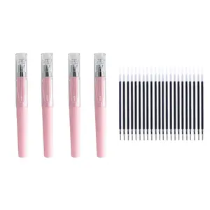 Portable Mini Pocket Pen with Refill, 4 Counts Portable Mini Pen with 20 Refills, Business Office Learning Choice, Digital