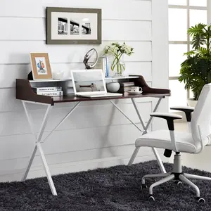 Modway Bin Office Desk in Cherry