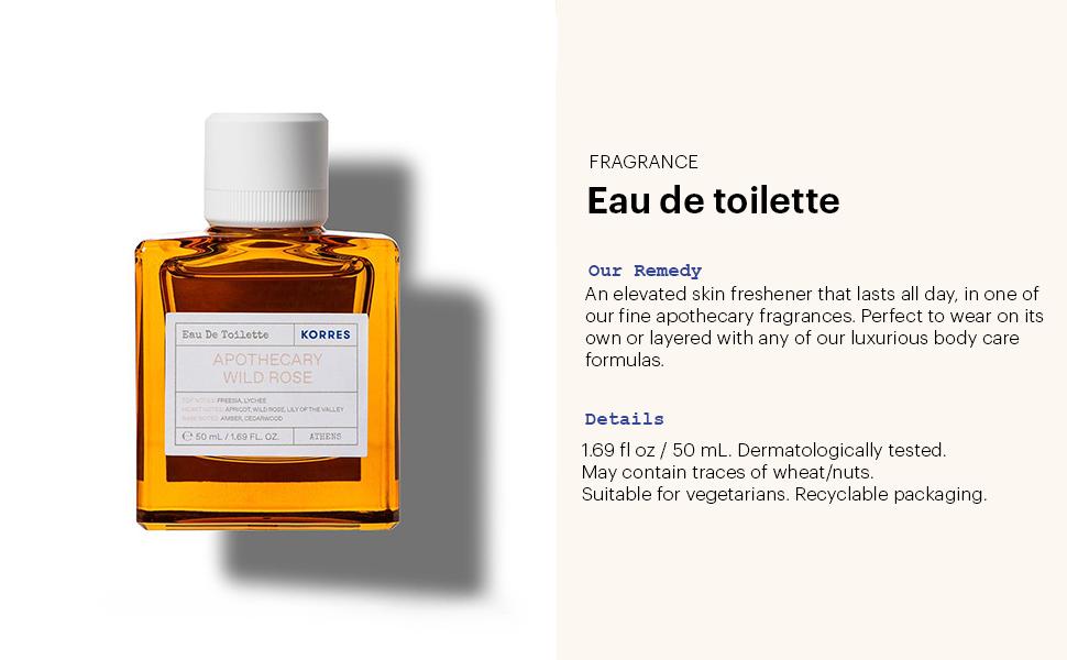Eau De Toilette, White Tea Fragrance Spray, Unisex Perfume With Bergamot, Neroli, Mandarin Zest, Dewy White Tea Leaves And Soft Cedarwood, Light Floral Green Scent For Women And Men, 1.69 Fl Oz | KORRES