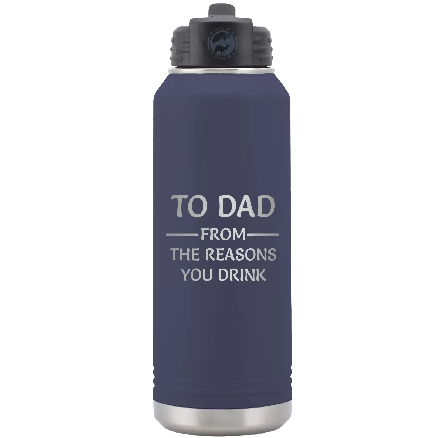 Personalized Reasons You Drink 32 oz Water Bottle - Navy