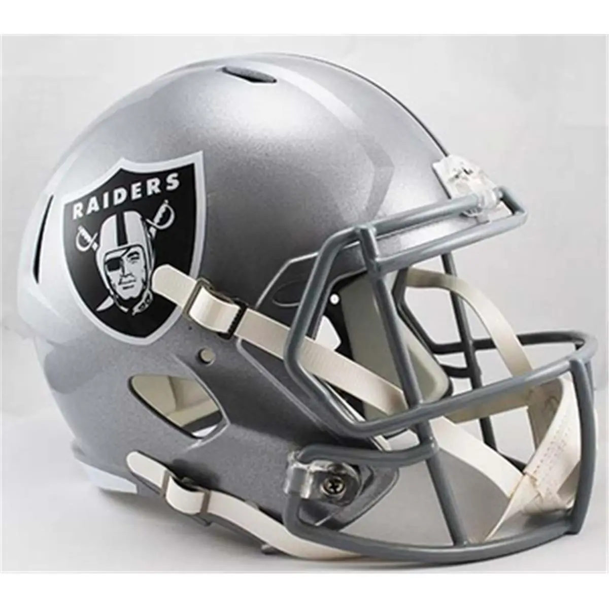 212 MAIN Oakland Raiders Full-Size Riddell Speed Style Replica Helmet - Facemask, Medium Shell, Molded Foam, Sports Collectible for Display