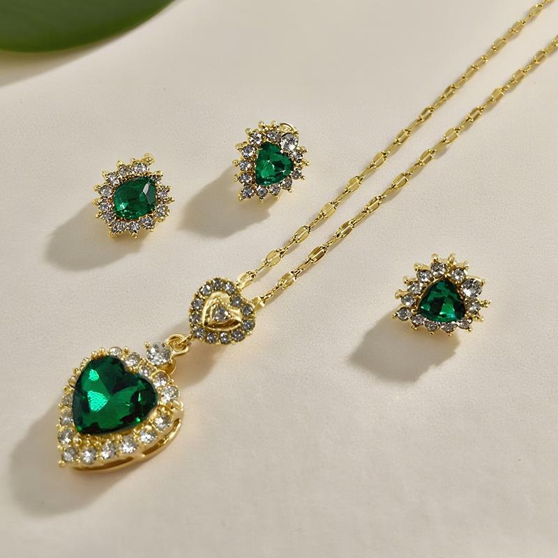 Peacock Gem de UGood Jewelry Set, Forged with Brass and Zicron, Amplifies Statement and Aesthetics for Party Prom Occasions, Uplifts Fashion Chic and Confidence