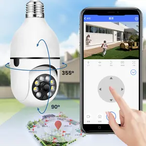 3MP Smart AI Bulb Camera with Alarm Monitoring Full-Color Night Vision Easy Installation Motion Detection Two-Way Voice Control 2.4G Dual-Band WiFi US Local Cloud Power Cord Safety Socket
