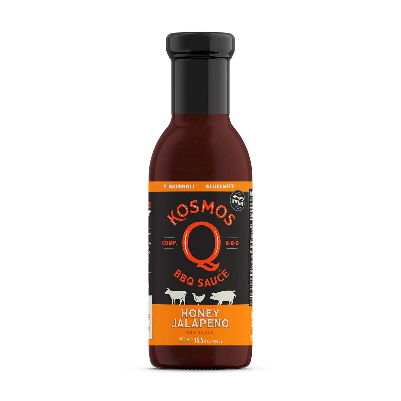 Kosmos Q Honey Jalapeno BBQ Sauce - Authentic Flavor for Grilling and Barbecue