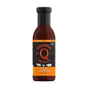 Kosmos Q Honey Jalapeno BBQ Sauce - Authentic Flavor for Grilling and Barbecue